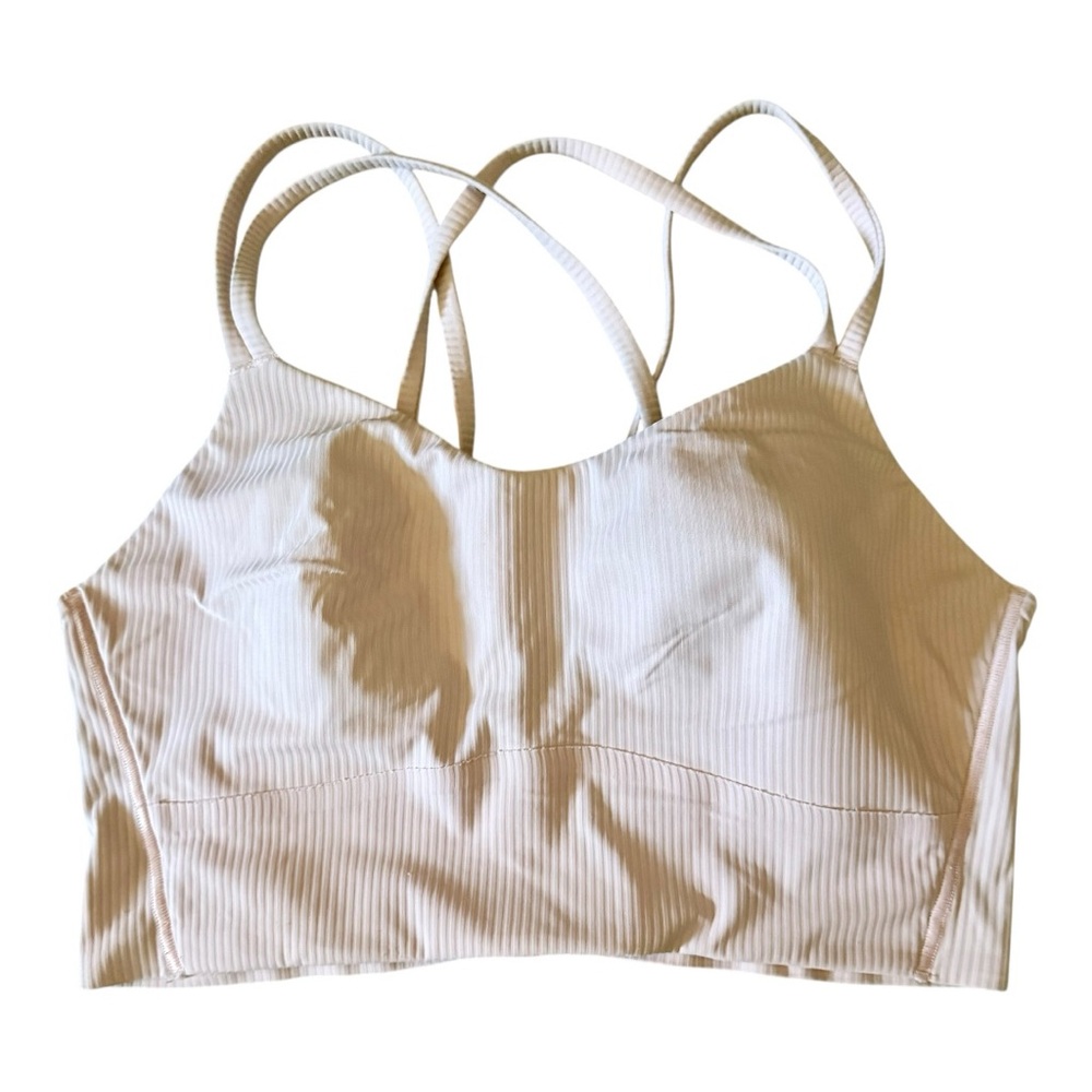 Gently loved Lululemon ribbed cloud bra size 10 - strawberry milkshake